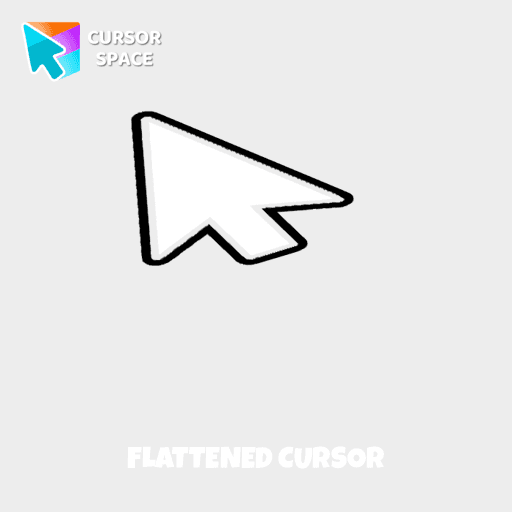 Flattened cursor arrow cursor